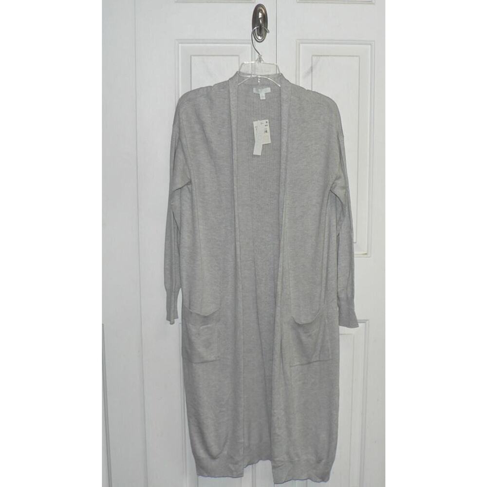 Abound Women's Side Split Midi Cardigan Duster In Grey Light Heather XSmall‎ $54